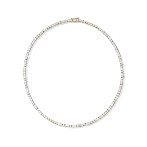 13.13 Carat Yellow Gold Diamond Line Necklace