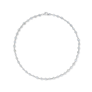 6.63 Carat Diamond Station Chain Necklace