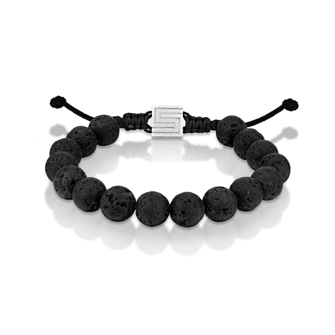 Black Lava Stone Bead Bracelet