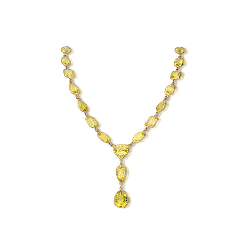 Yellow Gold Citrine Necklace