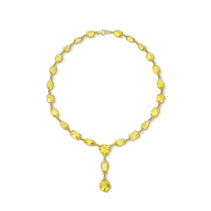 Yellow Gold Citrine Necklace