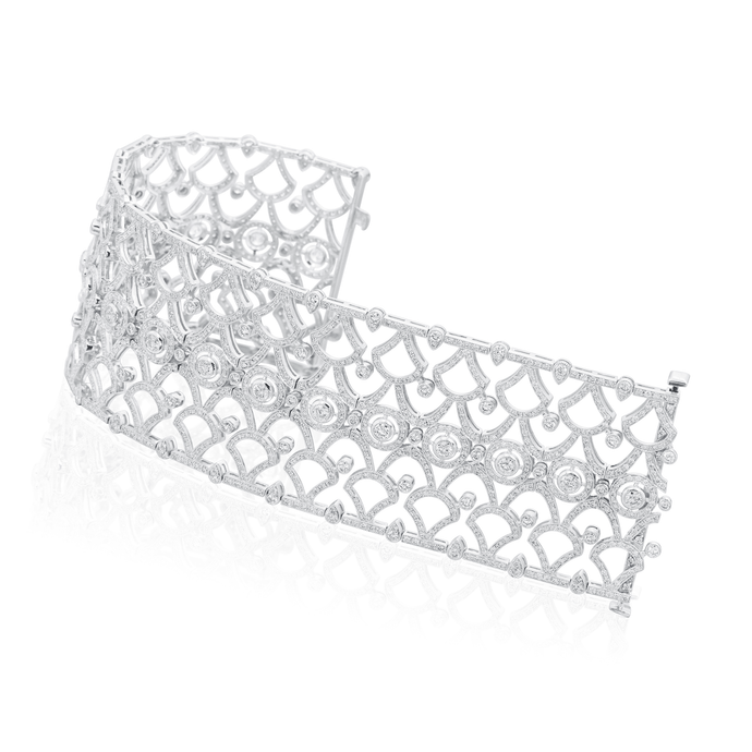 8.67 Carat Openwork Diamond Bracelet