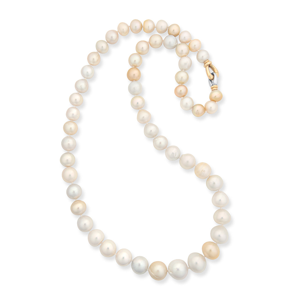 MOMENT COLLECTION South Sea Golden Pearl 18K Gold 4 Distinct Diamonds  Necklace - HELAS – HELAS Jewelry