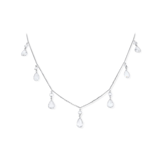 3.12 Carat Rose Cut Diamond Necklace