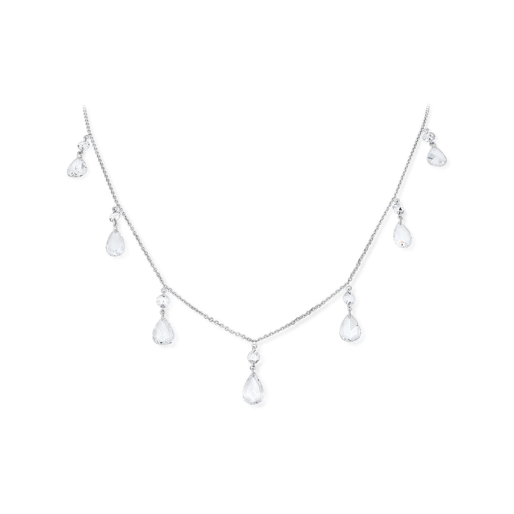 1.00ct Diamond 14K Gold Multi Drop Station Necklace – Wish Fine Jewelry