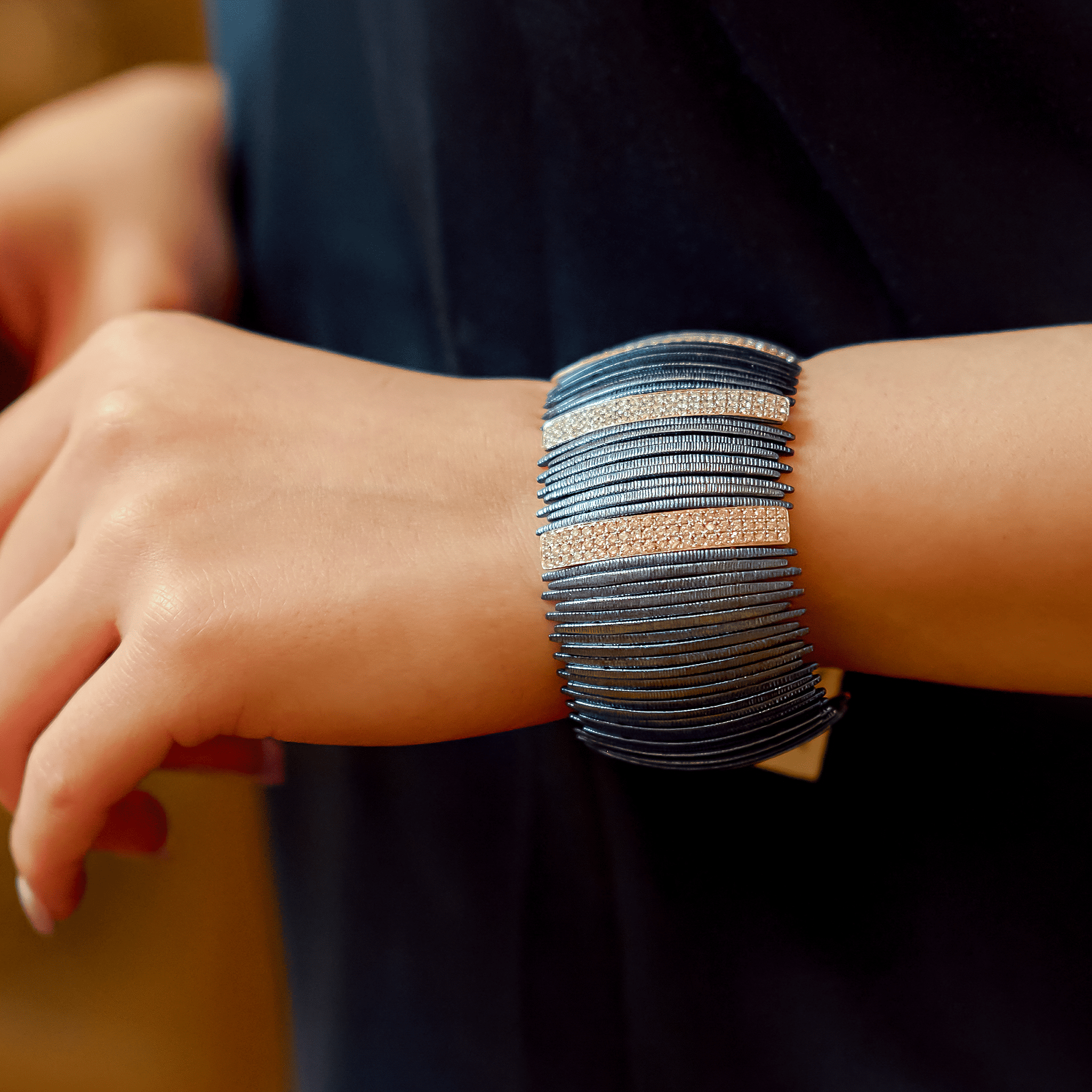 Silver diamond cuff bracelet deals