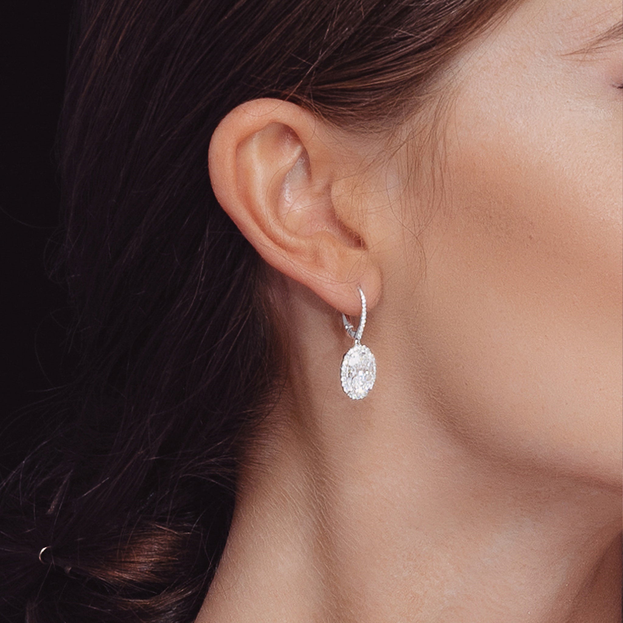 Cecille Oval 140 Carat Lab Diamond Stud Earrings  Futurae Diamonds