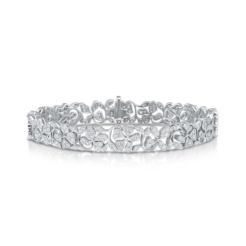 2.50 Carat Diamond Floral Bracelet