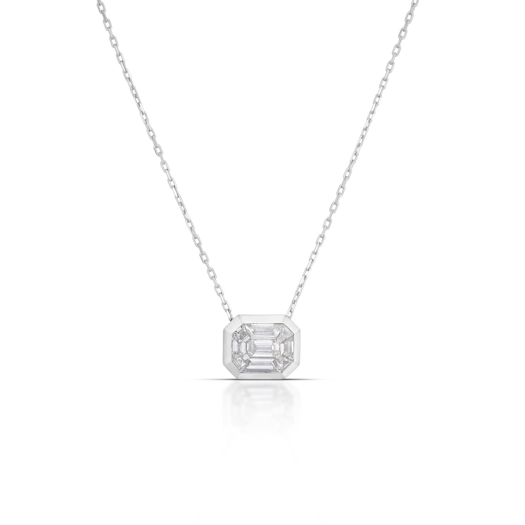0.64 Carat Diamond Cluster Necklace
