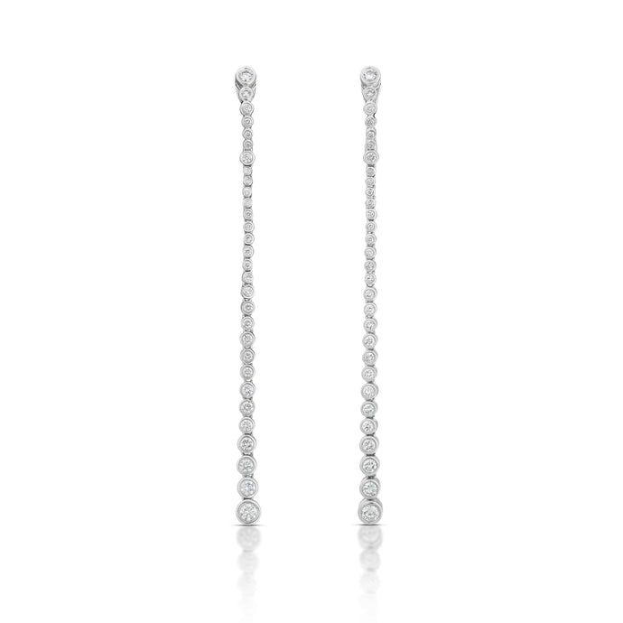 2.00 Carat Graduated Diamond Drop Earrings