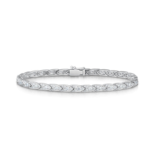 2.48 Carat Diamond Chevron Bracelet