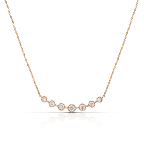 0.47 Carat Curved Diamond Necklace