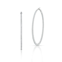 3.76 Carat Diamond Inside Out Hoop Earrings