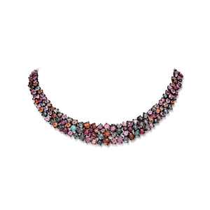 47.91 Carat Multicolored Spinel Bib Necklace