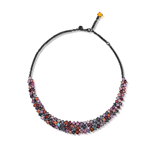 47.91 Carat Multicolored Spinel Bib Necklace