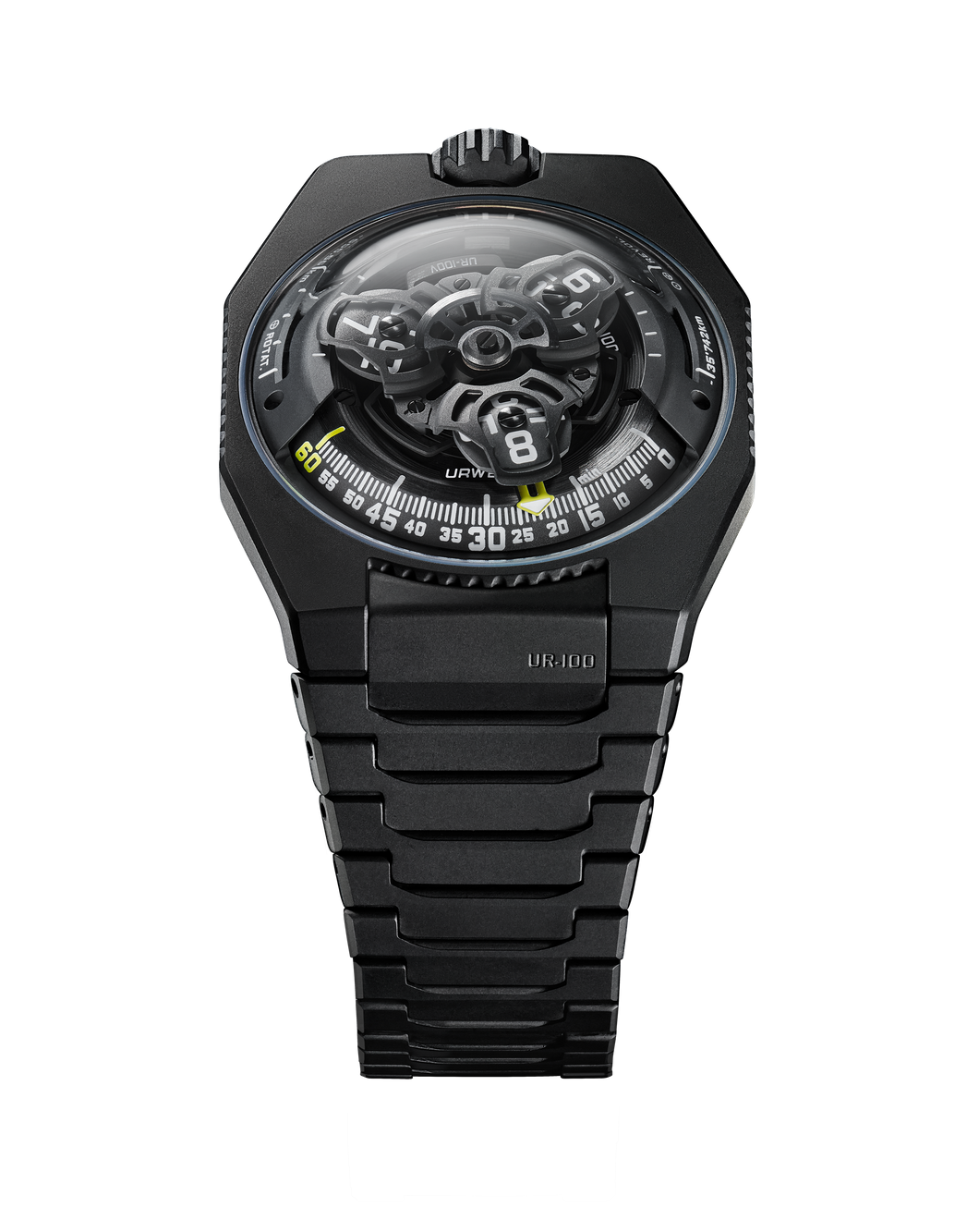 Urwerk UR-100V Full Black Titanium Jacket Watch