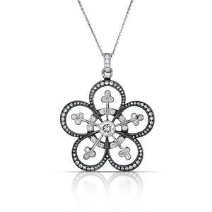 1.18 Carat Diamond Floral Necklace